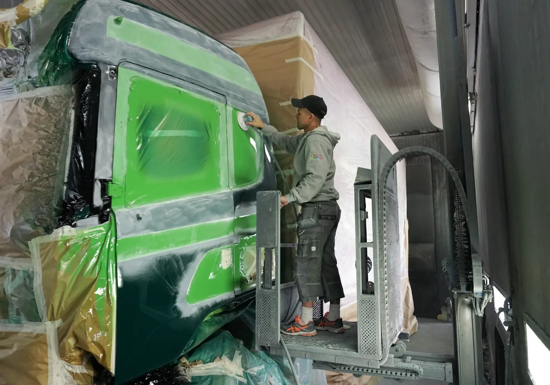 Lackering av lastbil